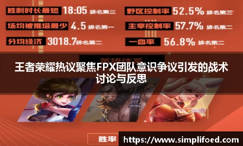 王者荣耀热议聚焦FPX团队意识争议引发的战术讨论与反思
